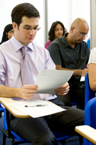 Adults taking graduate-level exams